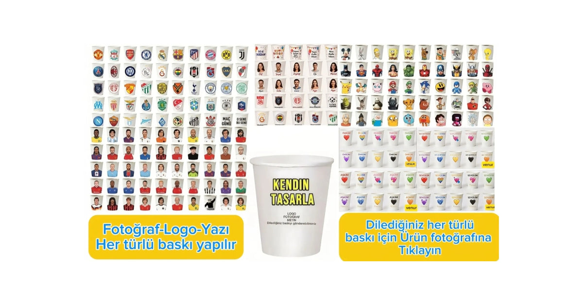 Kişiye Özel Baskılı Karton Bardak 180 ml sızdırmazlık garantili
