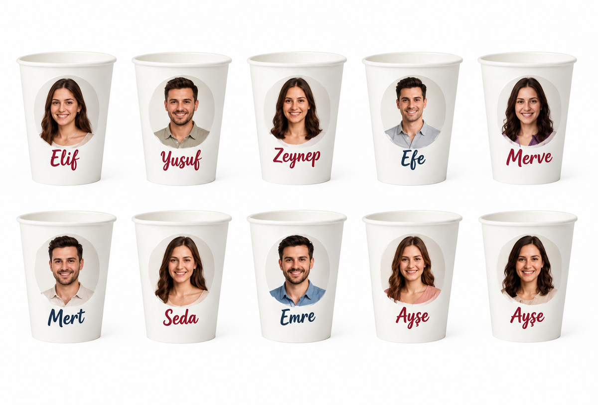 Kişiye Özel Baskılı Karton Bardak 180 ml sızdırmazlık garantili